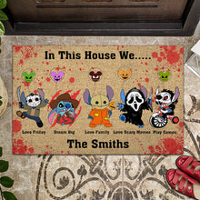 Load image into Gallery viewer, Personalized Doormat In This House Ohana Family Gift
