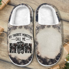 Load image into Gallery viewer, Personalized Mother Slippers My Favorite Monsters Call Me Mom Gift