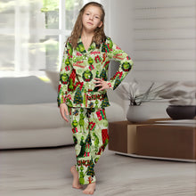 Load image into Gallery viewer, Personalized Grinch Christmas Button Down Pajamas for Couples