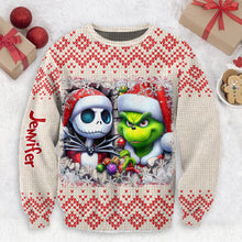 Load image into Gallery viewer, Personalized Nightmare Before Christmas Ugly Sweater for Christmas