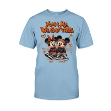 Load image into Gallery viewer, Personalized Couples Mouse T-shirt & Hoodie with Custom Names for Engagement or Anniversary