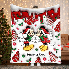 Load image into Gallery viewer, Personalized Christmas Mouse Blanket Gift for Family