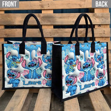 Load image into Gallery viewer, Personalized Ohana Canvas Tote Bag Custom Name Gift for Mom