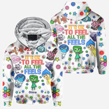 Load image into Gallery viewer, Personalized All Over Shirt with Fun 'All The Feels' Design for Kids