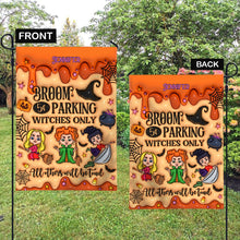 Load image into Gallery viewer, Personalized Witches Garden Flag Halloween Decoration Custom Name