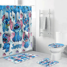 Load image into Gallery viewer, Personalized Ohana Bathroom Curtain & Mats Set for Kids