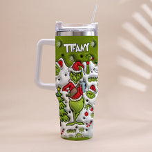 Load image into Gallery viewer, Personalized Grinch Christmas Tumbler with Handle Gift for Mom