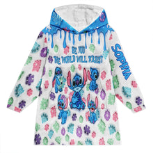 Load image into Gallery viewer, Personalized Autism Awareness Blanket Hoodie Custom Name Gift
