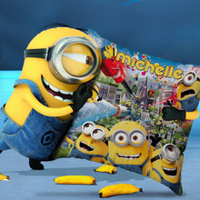 Load image into Gallery viewer, Personalized Minion Throw Pillow Custom Name Gift for Kids