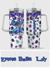Load image into Gallery viewer, Personalized Ohana Tumbler with Handle Custom Name Gift Idea