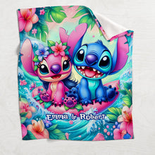 Load image into Gallery viewer, Personalized Ohana Blanket Custom Name Gift for Couples