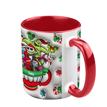 Load image into Gallery viewer, Personalized Merry Grinchmas Accent Mug with Custom Name for Holiday Gifts