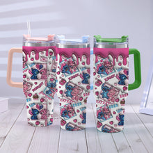 Load image into Gallery viewer, Personalized Ohana Tumbler With Handle Custom Gift for Couples