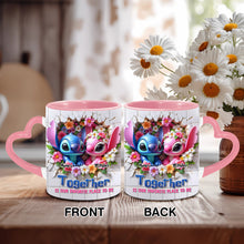Load image into Gallery viewer, Personalized Heart Handle Mug Custom Names Couples Gift