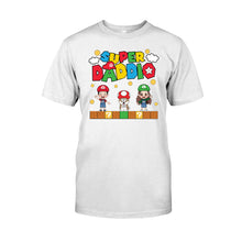 Load image into Gallery viewer, Personalized Super Daddio T-shirt & Hoodie Gift for Dad