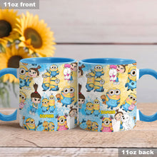 Load image into Gallery viewer, Personalized Yellow Monster Accent Mug for Kids - Custom Name Gift