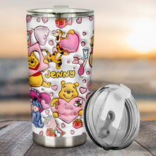 Load image into Gallery viewer, Personalized Winnie the Pooh Mouse Tumbler Custom Name Gift for Valentine's Day