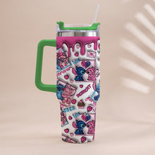 Load image into Gallery viewer, Personalized Ohana Tumbler With Handle Custom Gift for Couples