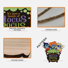 Load image into Gallery viewer, Personalized Hocus Pocus Ohana Custom Wood Sign for Halloween