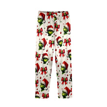 Load image into Gallery viewer, Personalized Grinchmas Button Down Pajamas for Christmas