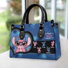 Load image into Gallery viewer, Personalized Leather Handbag Custom Family Title Gift for Grandma
