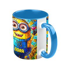 Load image into Gallery viewer, Personalized Minion Accent Mug Custom Name Gift for Kids