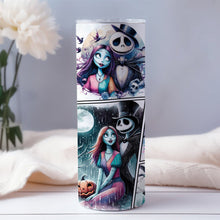 Load image into Gallery viewer, Personalized Nightmare Before Christmas Skinny Tumbler Custom Name Gift for Couples