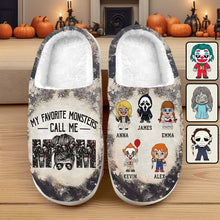 Load image into Gallery viewer, Personalized Mother Slippers My Favorite Monsters Call Me Mom Gift