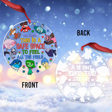 Load image into Gallery viewer, Personalized Transparent Christmas Ornament Safe Space Gift