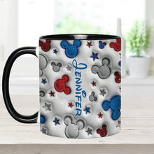 Load image into Gallery viewer, Personalized Mickey Mouse Accent Mug Custom Name Star Design Gift