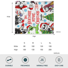 Load image into Gallery viewer, Personalized Nightmare Before Christmas Blanket Gift for Mom