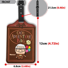 Load image into Gallery viewer, Personalized Leather Luggage Tag Custom Name Adventure Gift