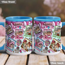 Load image into Gallery viewer, Personalized Two-Tone Accent Mug Custom Name Gift for Couples