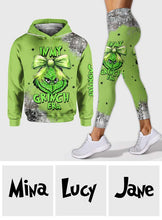 Load image into Gallery viewer, Personalized Grinch Era Hoodie and Leggings Set Gift for Christmas
