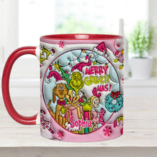 Load image into Gallery viewer, Personalized Merry Grinchmas Accent Mug Custom Name Holiday Gift