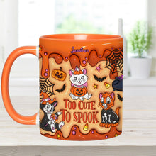 Load image into Gallery viewer, Personalized Halloween Accent Mug Cute Cat Design Gift