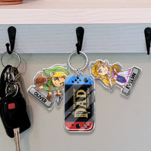 Load image into Gallery viewer, Personalized Keychain with Charms Featuring The Legend of Dad Gift for Father's Day