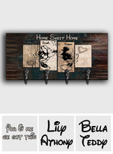 Load image into Gallery viewer, Personalized Home Sweet Home Key Rack Custom Name Gift