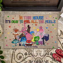 Load image into Gallery viewer, Personalized Doormat 'It's Okay to Feel' Family Gift for Home