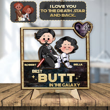 Load image into Gallery viewer, Personalized Star Wars 2 Layered Wood Sign Gift for Couples