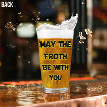 Load image into Gallery viewer, Personalized Beer Glass with Custom Name Star Wars Theme Gift for Dad
