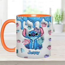 Load image into Gallery viewer, Personalized Ohana Accent Mug Custom Name Gift for Birthdays