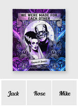 Load image into Gallery viewer, Personalized Halloween Couple Blanket Custom Names Gift
