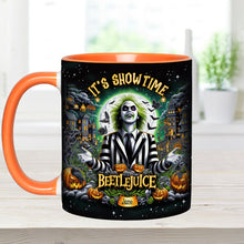 Load image into Gallery viewer, Personalized Beetlejuice Accent Mug Custom Name Gift for Halloween