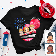 Load image into Gallery viewer, Personalized America Mama T-Shirt & Hoodie Custom Family Gift