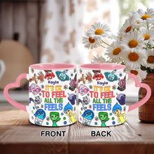 Load image into Gallery viewer, Personalized Heart Handle Mug Custom Name Gift for Mom