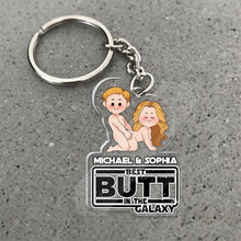 Load image into Gallery viewer, Personalized Transparent Acrylic Keychain Custom Name Gift for Couples
