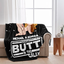 Load image into Gallery viewer, Personalized Best Butt in the Galaxy Blanket for Couples
