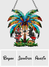 Load image into Gallery viewer, Personalized Palm Tree Suncatcher Ornament Gift for Couples