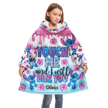 Load image into Gallery viewer, Personalized Ohana Blanket Hoodie Custom Name Soft Gift